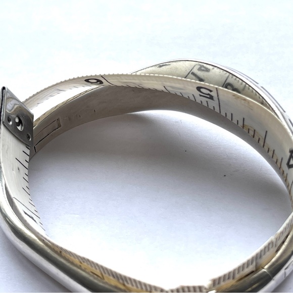 Vintage MCM Taxco Hinged Black Onyx Inlay in 950 Sterling Silver Bracelet - Picture 8 of 8